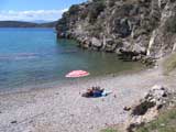 Secluded spot on Plaka Beach, Drepano