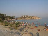 The Sandy Beach at Tolo with Ancient Asini rock in the background